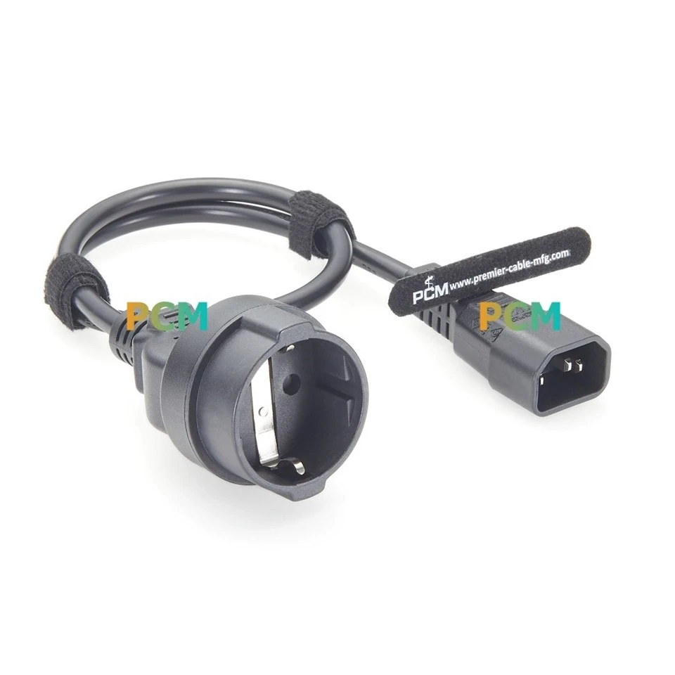 IEC320 C14 To Europe Schuko Socket Adapter Cable suppliers